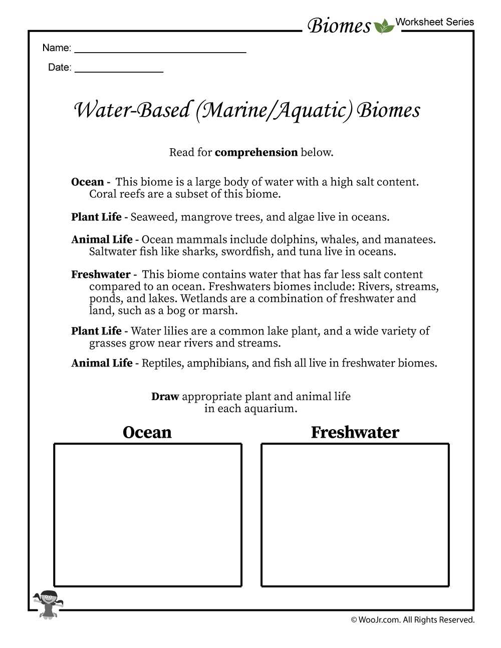 Oceans And Freshwater Biomes Worksheet | Woo! Jr. Kids Activities with regard to Planet Earth Freshwater Worksheet
