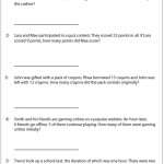 One Step Equation Word Problems Worksheets For Equation Word Problems Worksheet