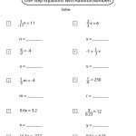 One Step Equations Worksheets – Math Monks Pertaining To One Step Equations Worksheet Pdf