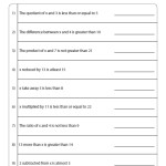 One Step Inequalities Worksheets In Solving One Step Inequalities Worksheet