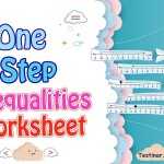 One Step Inequalities Worksheets Intended For One Step Inequalities Worksheet