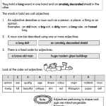 Order Of Adjectives Worksheet For Year 6 Inside Order Of Adjectives Worksheet