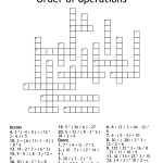 Order Of Operations Crossword - Wordmint regarding Order Of Operations Puzzle Worksheet