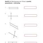 Parallel, Perpendicular And Intersecting Lines Worksheet Throughout Parallel And Perpendicular Lines Worksheet