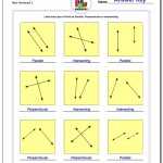 Parallel, Perpendicular, Intersecting In Parallel And Perpendicular Lines Worksheet