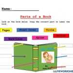 Parts Of A Book Interactive Worksheet For 1 For Parts Of A Book Worksheet