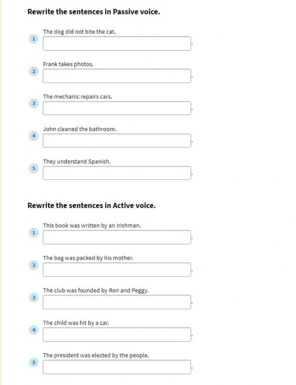 Passive And Active Voice Activity Intended For Active Passive Voice Worksheet