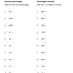 Percent To Decimal Worksheet | Examples And Forms For Fraction Decimal Percent Worksheet Pdf