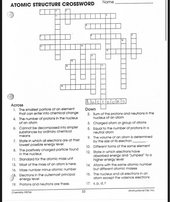 Periodic Table Puzzle Worksheet Answers Instructional Fair | Brokeasshome In Periodic Table Puzzle Worksheet Answers