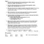 Periodic Table Trends Worksheet For Worksheet Periodic Table Trends