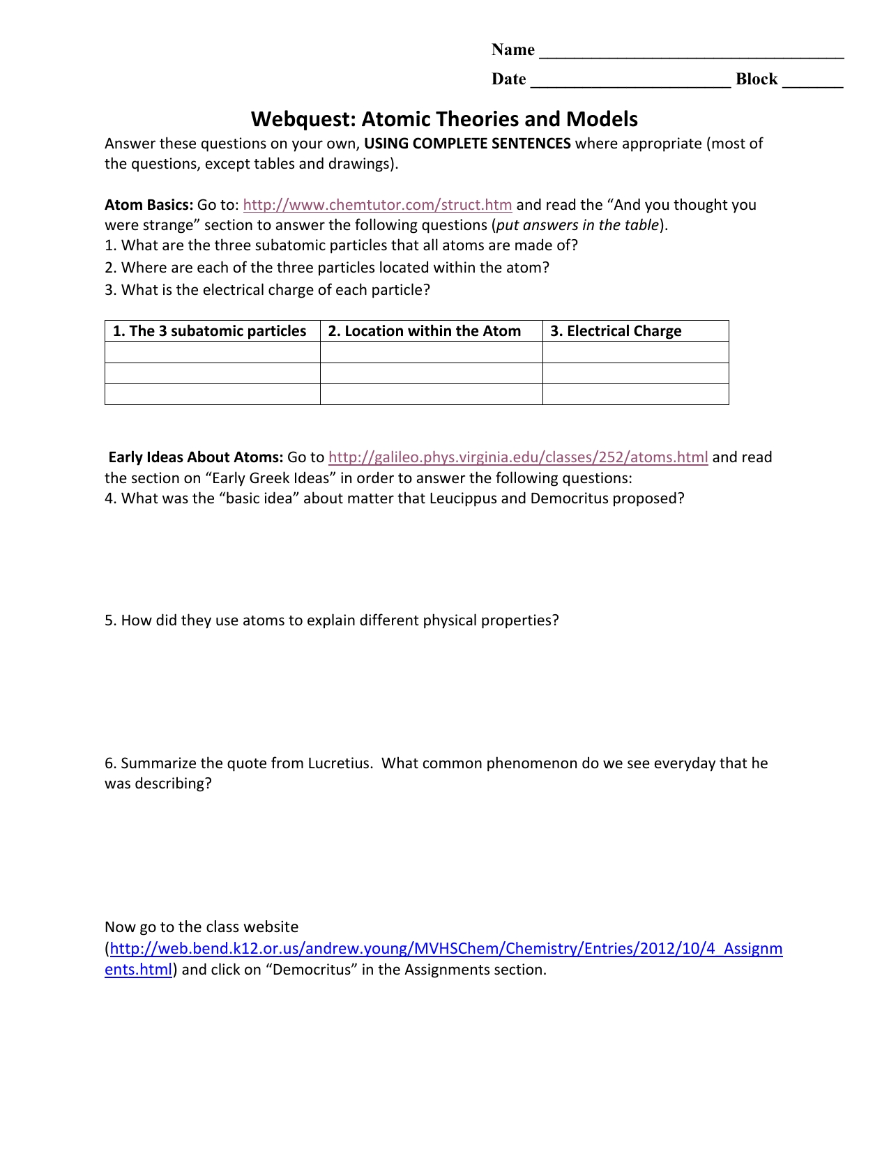 Periodic Table Webquest Answer Key Part 1 | Cabinets Matttroy With Periodic Table Webquest Worksheet Answers
