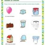 Phases Of Matter Printable Worksheets Within Three States Of Matter Worksheet
