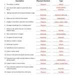 Physical And Chemical Changes And Properties Of Matter Worksheet — Db For Properties Of Matter Worksheet Pdf
