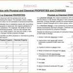 Physical And Chemical Changes Worksheets | 99Worksheets with Properties Of Matter Worksheet Answers