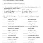 Physical Chemical Change Worksheet within Physical Vs Chemical Properties Worksheet