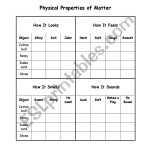 Physical Properties Of Matter – Esl Worksheet By Lindyme12 Pertaining To Physical Properties Of Matter Worksheet