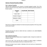 Physical Properties Of Matter Worksheet – Word Worksheet Regarding Physical Properties Of Matter Worksheet