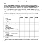Physical Vs Chemical Properties Worksheet With Regard To Properties Of Matter Worksheet Answers