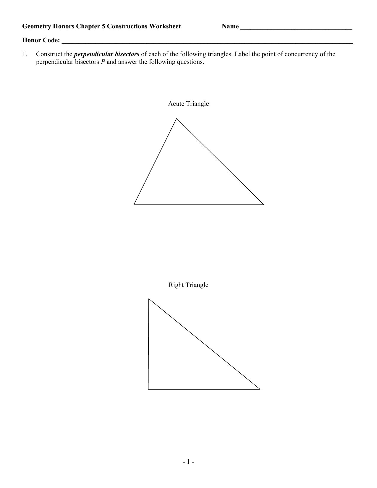 Points Of Concurrency Worksheet Answers regarding Points Of Concurrency Worksheet
