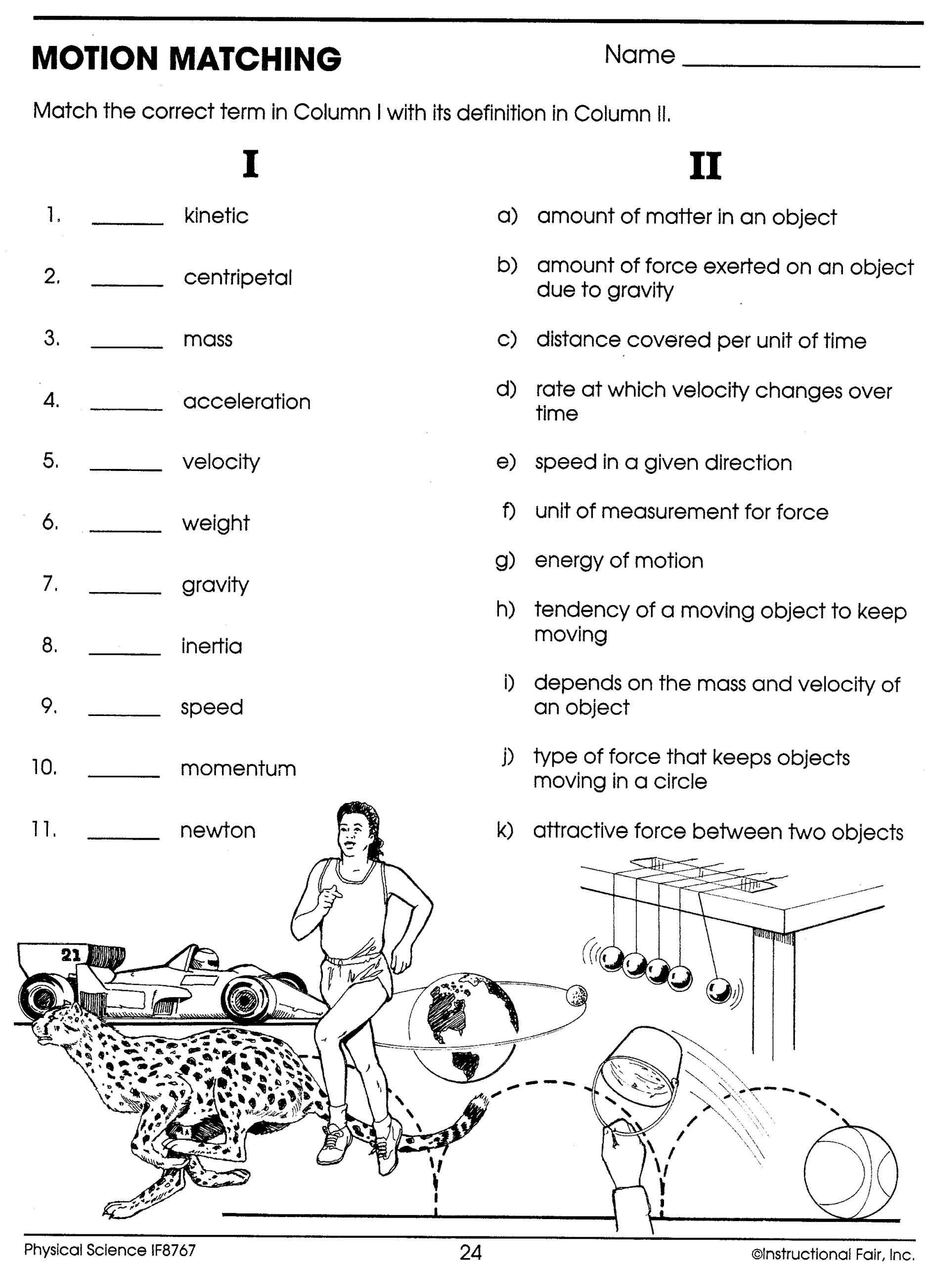 Potential And Kinetic Energy Worksheets Pdf inside Types Of Energy Worksheet