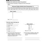 Practice B Stem And Leaf Plots 6 9 Inside Stem And Leaf Plots Worksheet