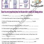 Prepositional Phrase Examples Worksheet / 31 Prepositional Phrase with regard to Prepositional Phrase Worksheet With Answers