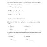 Prime Factorization, Lcm, Hcf Worksheet Regarding Prime Factorization Worksheet Pdf