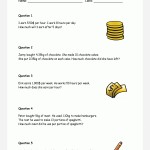 Printable Primary Math Worksheet For Math Grades 1 To 6 Based On The With Decimal Word Problems Worksheet