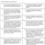 Probability Worksheets High School With Answers – Worksheets Master Throughout Probability Worksheet High School