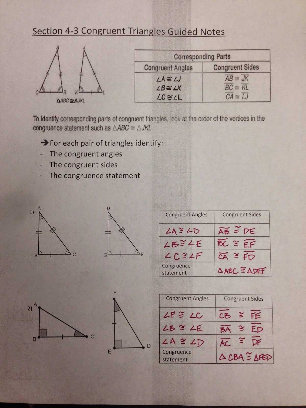 Proofs Involving Congruent Triangles Worksheet Answers - Practice With Proving Triangles Regarding Triangle Proofs Worksheet Answers