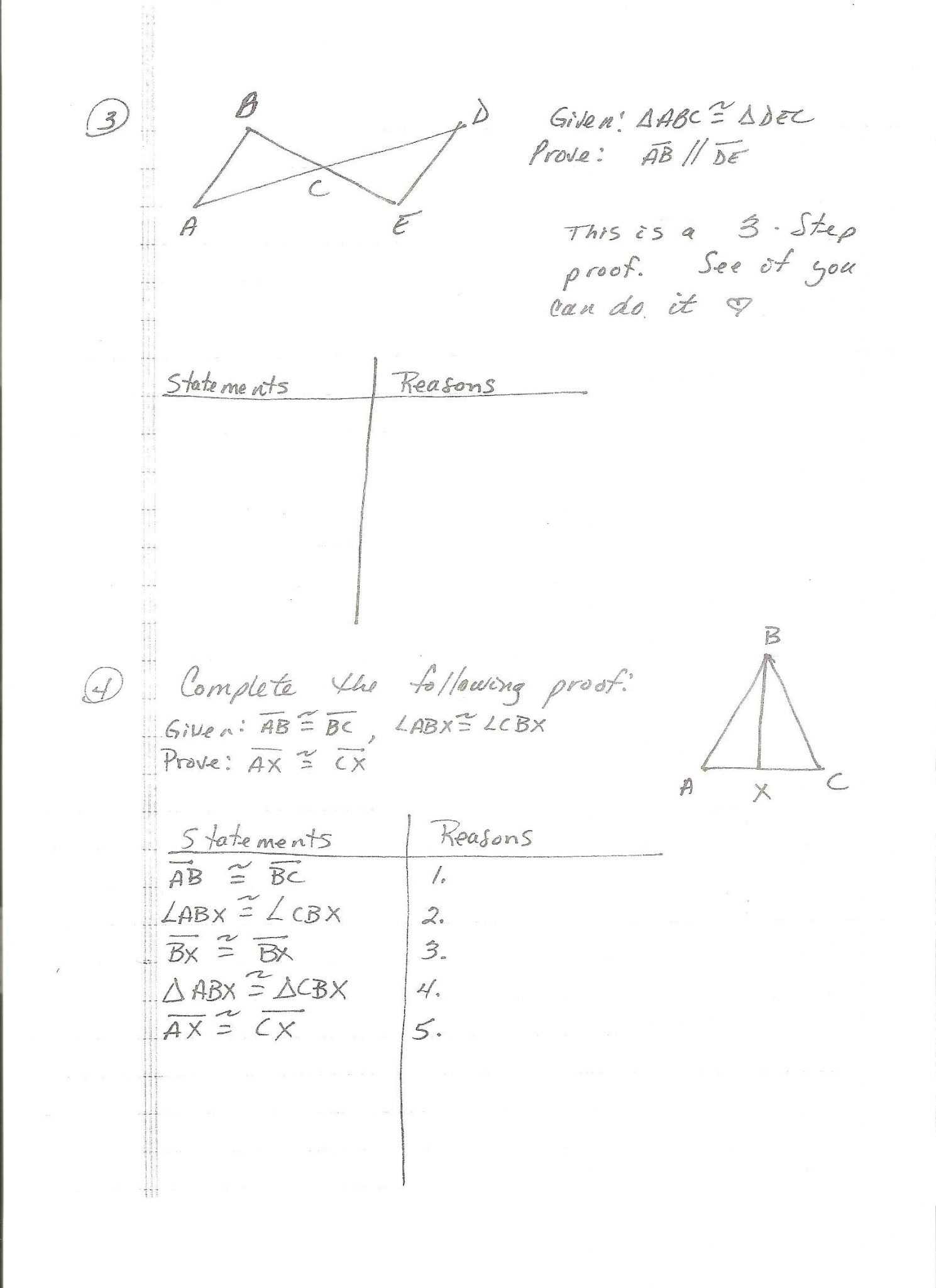 Proofs Worksheet 1 Answers — Db Excel Throughout Congruent Triangles Worksheet Answer Key