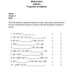 Properties Of Addition Interactive Worksheet Throughout Properties Of Numbers Worksheet