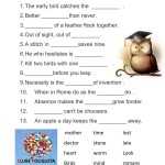 Proverbs Activity Inside Get The Message Worksheet Answers
