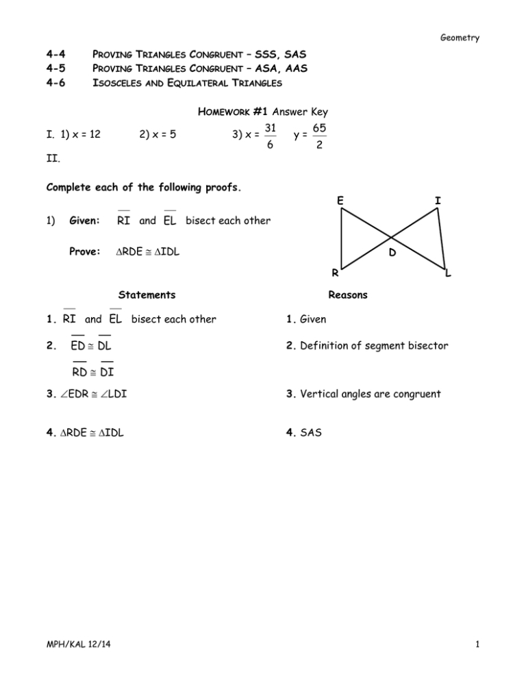 Proving Triangles Congruent Worksheet Answers — Db Excel In Congruent Triangles Worksheet Answers