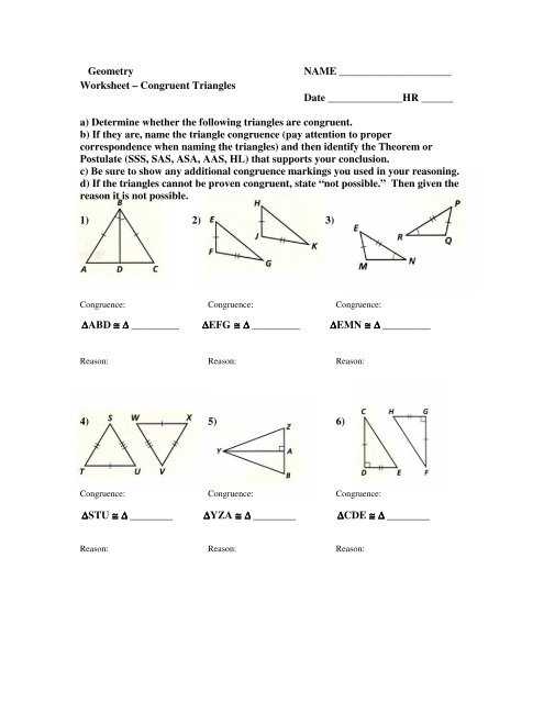 Proving Triangles Congruent Worksheet Kuta - Kidsworksheetfun Intended For Congruent Triangles Worksheet Answer Key