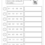 Putting Decimals In Order (Tenths) – Fraction And Decimal Worksheets Pertaining To Ordering Fractions And Decimals Worksheet