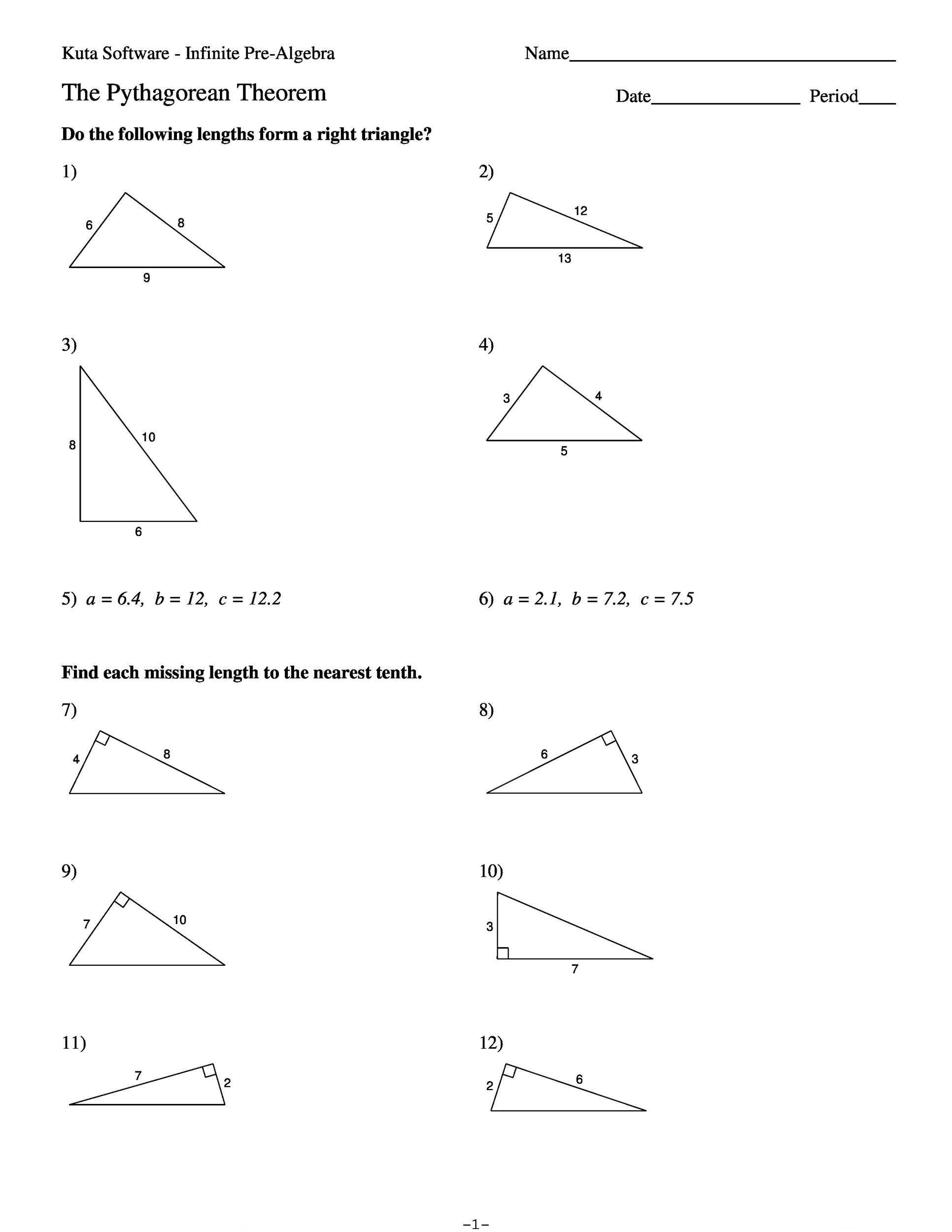 Pythagorean Theorem Worksheet 8Th Grade | Education Template regarding Pythagorean Theorem Worksheet 8th Grade