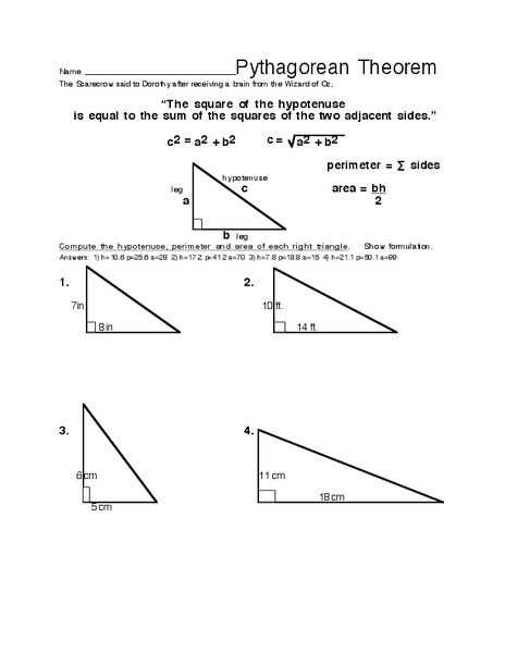 Pythagorean Theorem Worksheets And Answers - Worksheets Master with The Pythagorean Theorem Worksheet