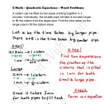 Quadratic Equations Word Problems Worksheet For Equation Word Problems Worksheet