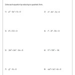 Quadratic Formula Worksheets inside The Quadratic Formula Worksheet