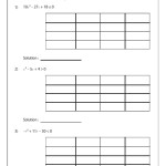 Quadratic Inequalities Worksheets With Regard To Solving Quadratic Inequalities Worksheet