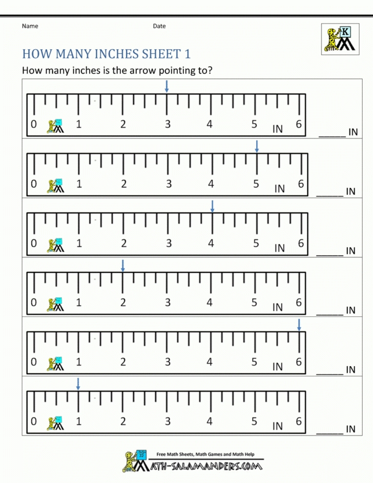 Reading A Ruler Worksheet — Db Excel Intended For Reading A Ruler Worksheet Pdf