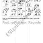 Reduce Reuse Recycle – Esl Worksheet By Eri28 Intended For Reduce Reuse Recycle Worksheet