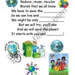 Reduce, Reuse, Recycle – Esl Worksheet By Miss Fer Within Reduce Reuse Recycle Worksheet