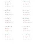 Rewriting Linear Equations In Standard Form (A) Within Linear Equations Worksheet With Answers