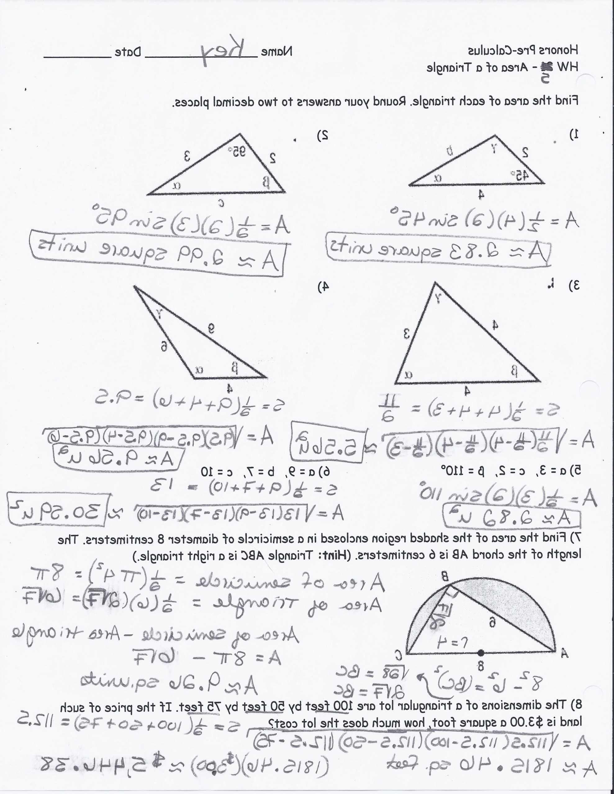 Right Triangle Trigonometry Worksheet Answers — Db-Excel for Right Triangle Trigonometry Worksheet