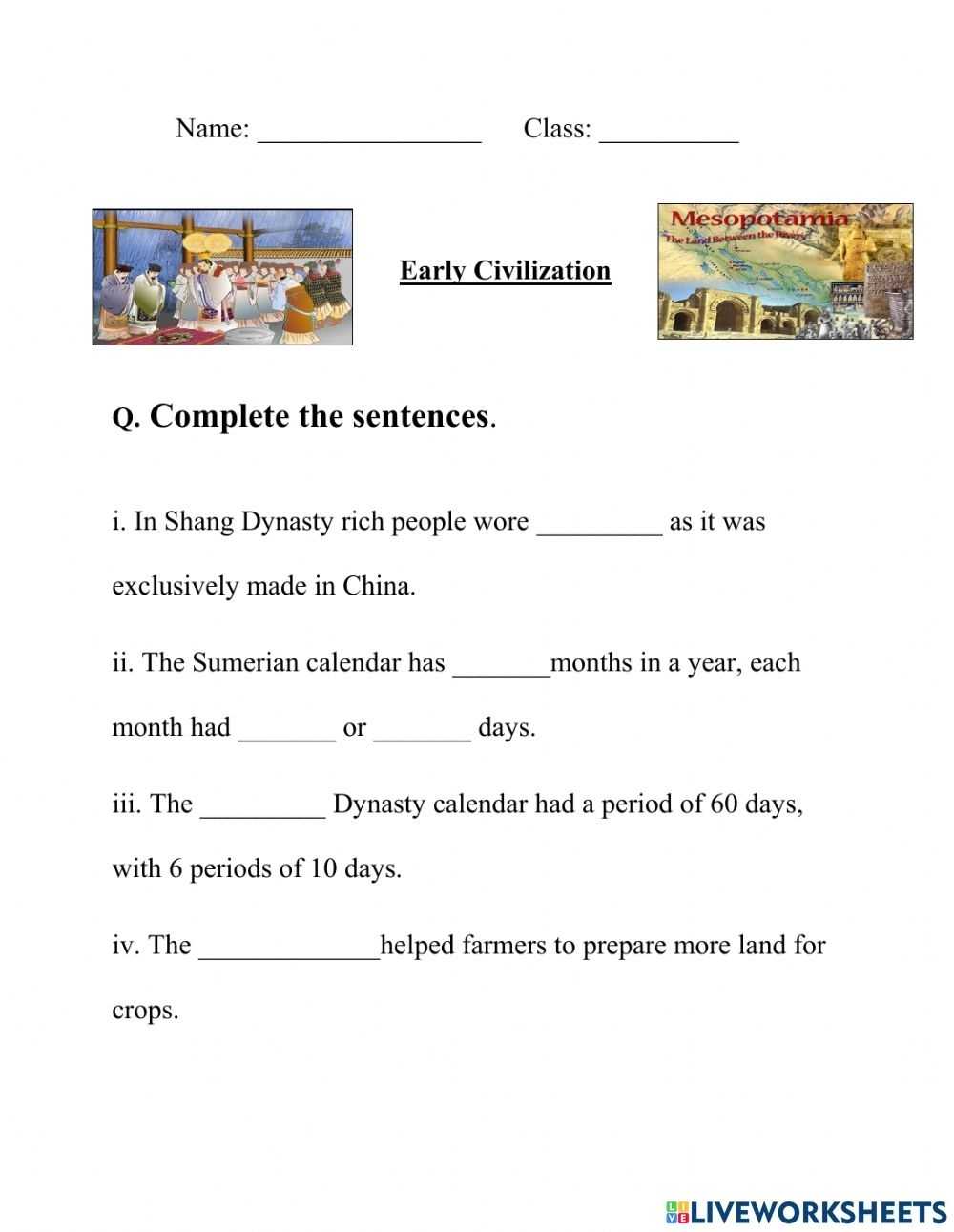 River Valley Civilizations Worksheet Intended For River Valley Civilizations Worksheet