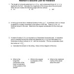 Rotation: Worksheet 9 Newton'S Second Law For Rotation Within Physical Science Newton's Laws Worksheet
