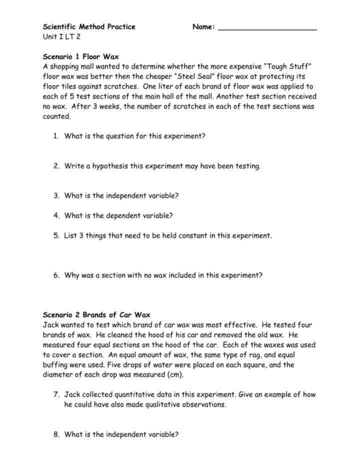 Scientific Method Practice Worksheet — Db Excel Throughout Scientific Method Practice Worksheet