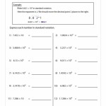 Scientific Notation Worksheets For Scientific Notation Worksheet With Answers